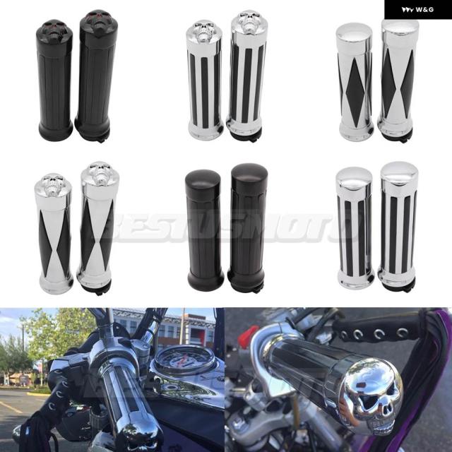 オートバイ 7/8インチ 22MM 1インチ 25MM ハンド グリップ ハーレー ホンダ 汎用 ヤマハ バイク クルーザー チョッパー カスタム