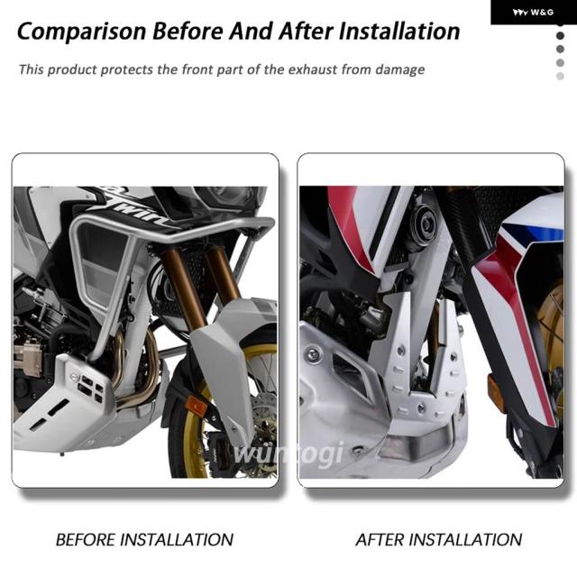 CRF1100L ホンダ CRF 1100L アフリカツイン/アドベンチャースポーツ バイク マフラーガード エンジン ガード ヒートシールド ガード フェンダー_2