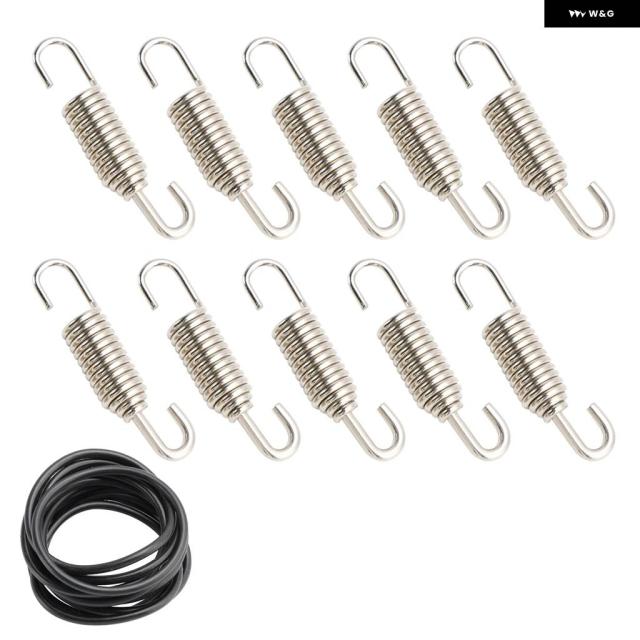 10パック ステンレススイベル排気 スプリング 汎用 - 57MM - 44MM Oリング