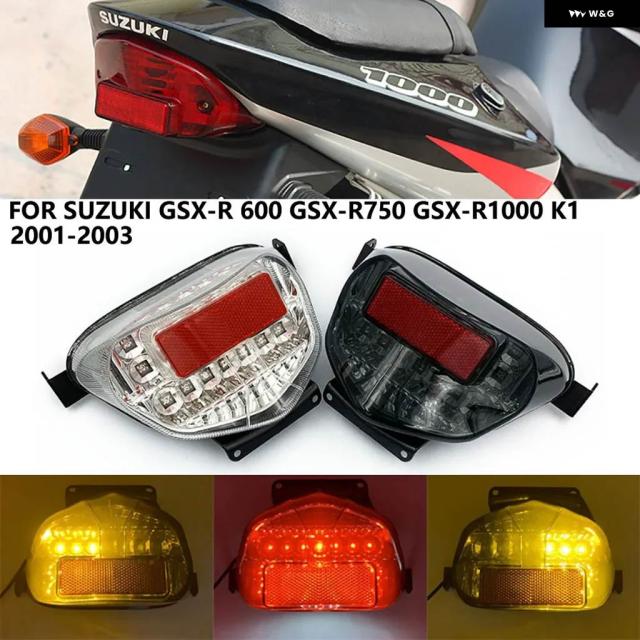 リア テールライト テールブレーキウィンカー統合LEDライトランプ2001年2002年式 スズキ GSXR1000 7502003年型GSX-R 1000 K1用