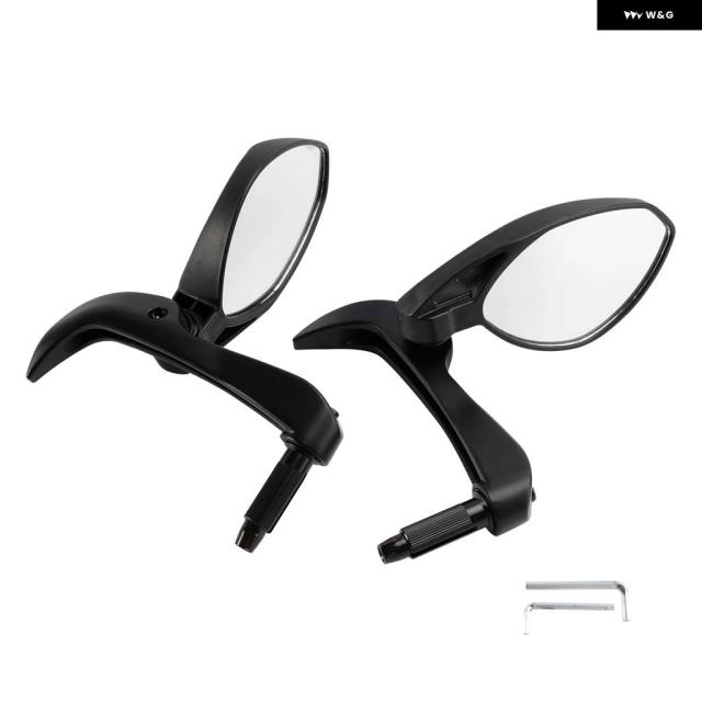 ペア ブラック ハンドガード リアビューバー エンドミラー 汎用 ハンドルバー 18-22MM