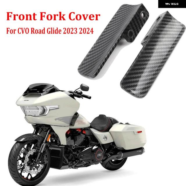 ハーレー CVO ロードグライド FLTRXSE 2023-2024用 オートバイ アクセサリー フロント フォーク ガード ロワーダストプロテクションカバー キット