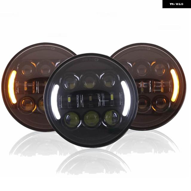バイク 5-3/4 5.75 LED ヘッドライト バイク スポーツスター 883アイアンダイナストリートボブナイトスターナイトロッドヤイト ヘッドランプ プロジェクターライトDRL