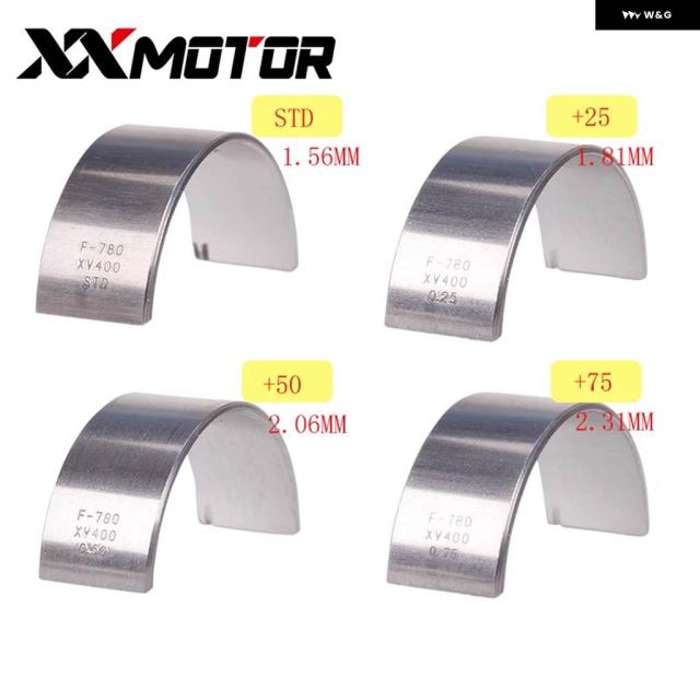 4ピース クランクシャフト クランクシャフト コンロッド ベアリング スタンダードサイズ オーバーサイズ 0.25 0.5 0.75MM ヤマハ XV400 XV400 XVS400 ドラッグスター2NT
