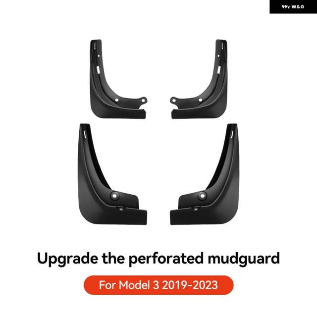 テスラ ひな型3Yハイランドジュニパー2021-年用4平和条約前リアマッド 下げ翼 テスラ 向こう正面後押し どろ除け プロテクター 付属品