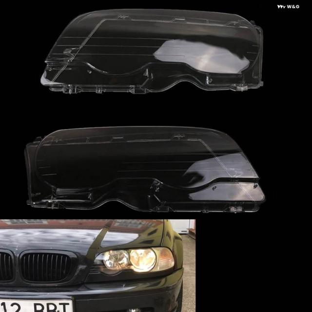 BMW 3シリーズ E46 2DR 1999-2003 M3 2001-2006 2ドア車用 ヘッドライト クリアレンズ カバー ヘッドランプ シェル_1