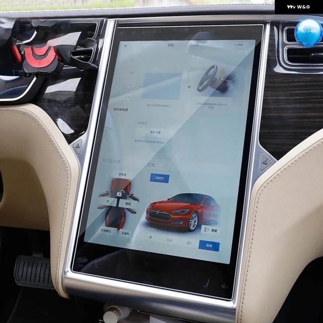 CAR HD マット強化ガラススクリーン プロテクター センター コントロール タッチスクリーン ナビゲーション プロテクター テスラ モデル X ガラスフィルム_5