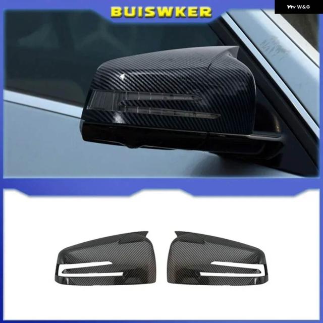 メルセデス ベンツ リアビューサイドミラー カバー キャップ W176 W246 W204 W212 W221 C117 X204 X156 カーボン/ブラックミラー シェル蓋