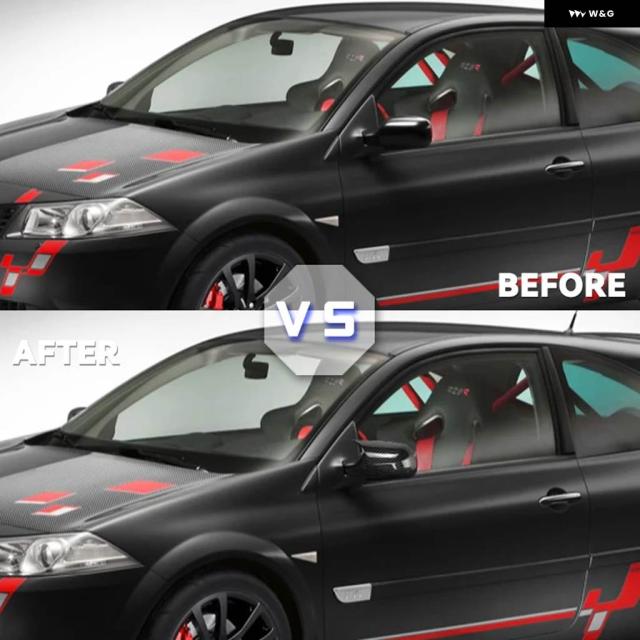 ペアカーサイドミラー カバー キャップミラー シェルケース トリム ルノーメガーヌ2 MK2 2002-2009年型リアビューミラー カバー キャップ_2