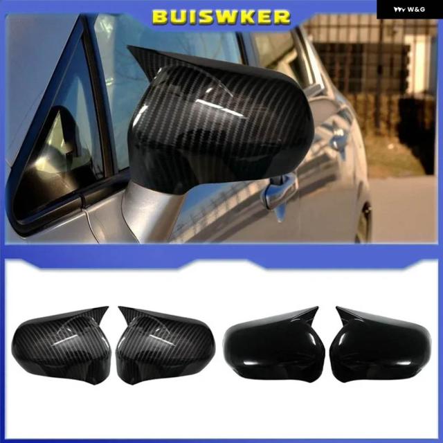 ホンダ シビック 8代目 2005-2011 車用 リアビューサイドミラー カバー ウイング キャップ ステッカー ドアリアビューケース トリム カーボン黒みたい