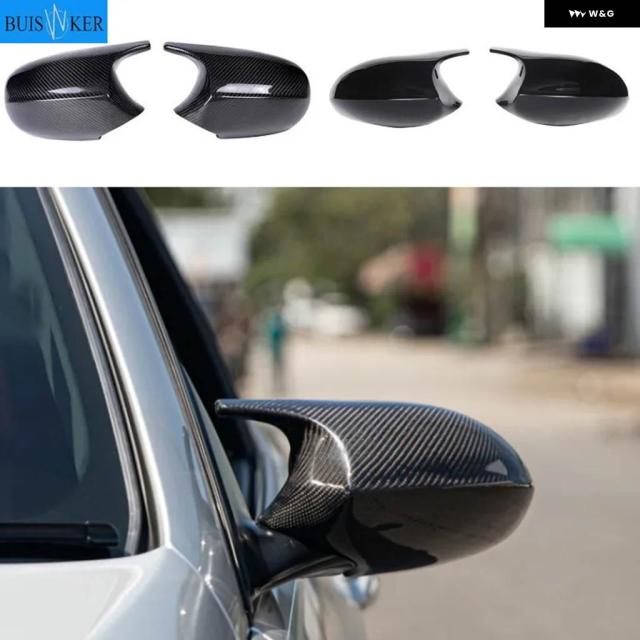 E90 E91 ブラック M3 スタイル カバー E81 E82 E87 E88 BMW 1 3シリーズ E92 E93 カーボンMルック リアミラー キャップ カーアクセサリー