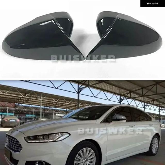 フォード モンデオフュージョン MK5 MKV5 2013-2018 車用 リアビューサイドミラー カバー ウイング キャップ外側ドア ハウジング シェル トリム ABS ステッカー