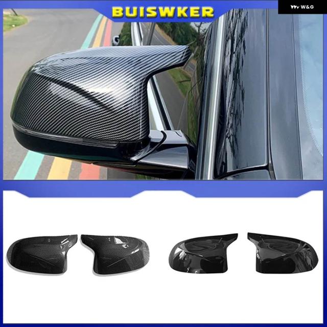 BMW F25 X3 F26 X4 F15 X5 F16 X6 2014 2015-2018 ブラックカーボン スタイル 自動車用リアビューサイドミラー カバー トリム