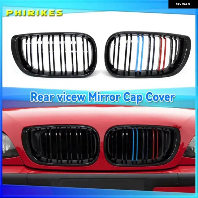 BMW 3シリーズ用E46 グリル フロントキドニー グリル 2002-2005年モデルE46 4ドア320I325I325XI330I330XIダブルスラットブラック グリル
