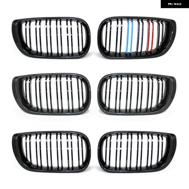 BMW 3シリーズ用E46 グリル フロントキドニー グリル 2002-2005年モデルE46 4ドア320I325I325XI330I330XIダブルスラットブラック グリル_5
