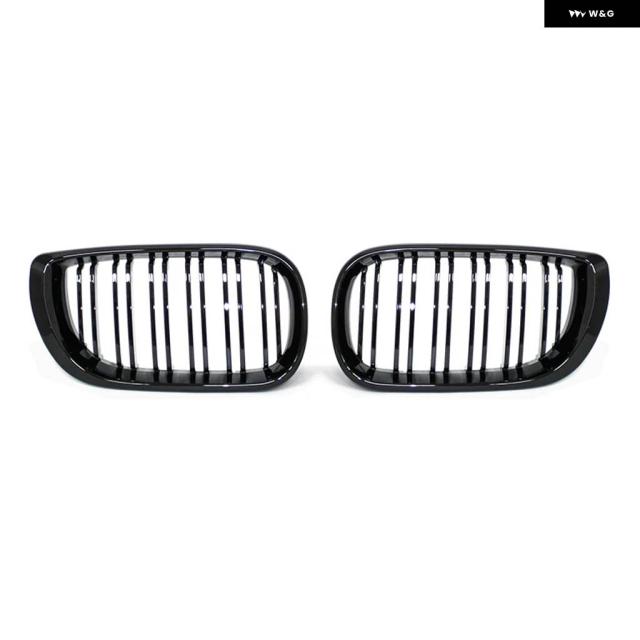 BMW 3シリーズ用E46 グリル フロントキドニー グリル 2002-2005年モデルE46 4ドア320I325I325XI330I330XIダブルスラットブラック グリル_6