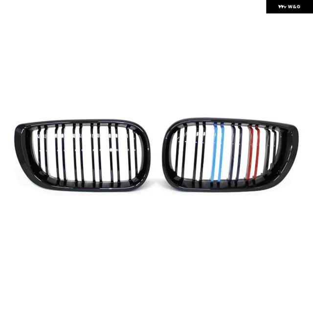 BMW 3シリーズ用E46 グリル フロントキドニー グリル 2002-2005年モデルE46 4ドア320I325I325XI330I330XIダブルスラットブラック グリル_7