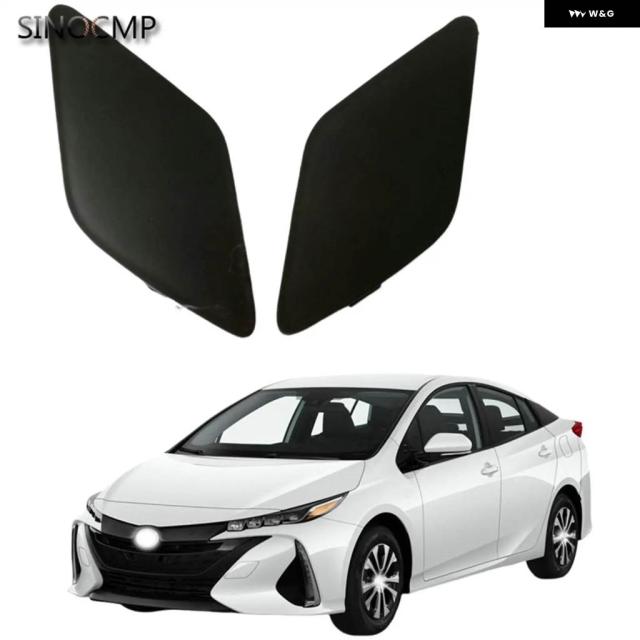 2ピース フロント バンパー トレーラー トウフック アイキャップカバー 2128-47908 52127-47120 トヨタ プリウスプライム 2017-2020 バンパー 部品