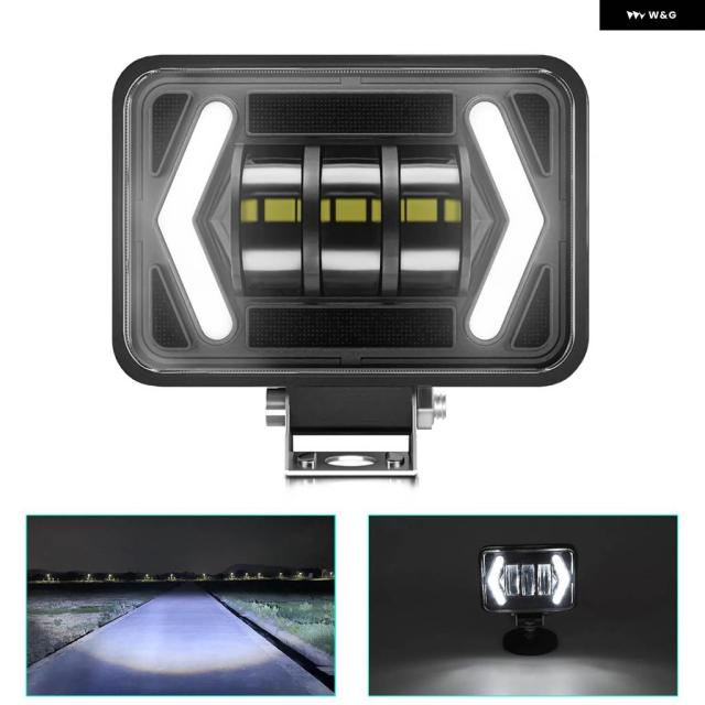 4.5インチLEDスクエアワークライト 80W 8000LM 高出力SUV LED ヘッドライト 6000K 防水 オフロード車両 トラック 作業灯 フォグランプ_6