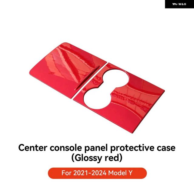 YZ TESLA MODEL 3 Y 2021-2024 カーセンター コンソール ステッカー フィルム カーボンプロテクト セントラル コントロール カバー 車内アクセサリー_7