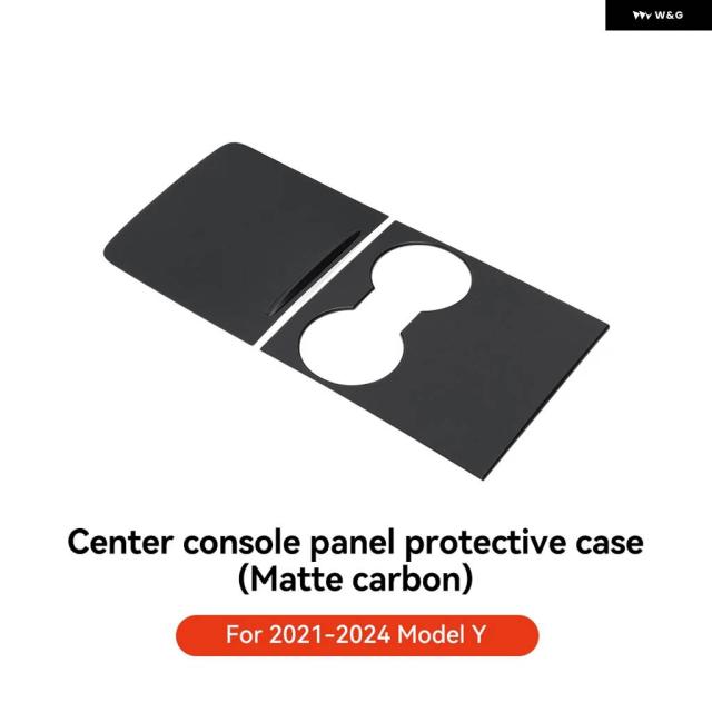 YZ TESLA MODEL 3 Y 2021-2024 カーセンター コンソール ステッカー フィルム カーボンプロテクト セントラル コントロール カバー 車内アクセサリー_9