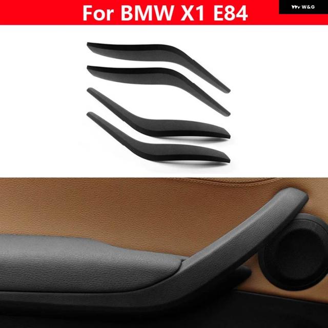 BMW X1 E84 2010-2016年式カーボンパターシルバー 4ピースプルインナーハンドル 御手伝い席部屋の入り口 アームレスト 下穿き手持ち部分 下穿き手持ち部分