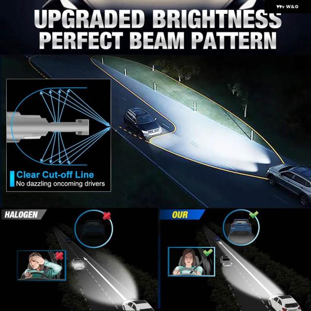 30000LM H8 H9 H11 H16JP LED ヘッドライト バルブ CANBUS 9005 HB3 9006 HB4 LED 3570 CSP チップ 銅管ターボファン H11 LED 12V 6000K_3