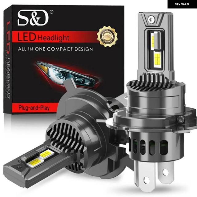 30000LM CANBUS H4 LED ヘッドライト バルブ 9003 HB2 ランプパダ ハイロービームカーライト ターボ LED ダイオードランプ オート 6500K 12V