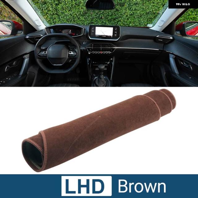 プジョー 2008年モデル E2008 2019 - 23 カー ダッシュボード サンシェード カバー マットインストゥルメントデスク滑り止め パッド アクセサリー_8