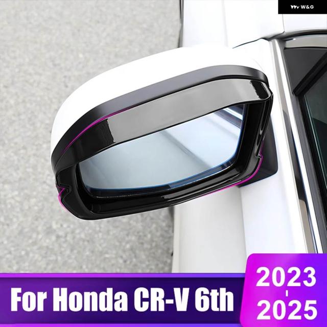 ホンダ 2023年2025年モデル CR-V 6世代ハイブリッドリアビューミラー アイブロウ防雨防雨 トリム カバー アクセサリー