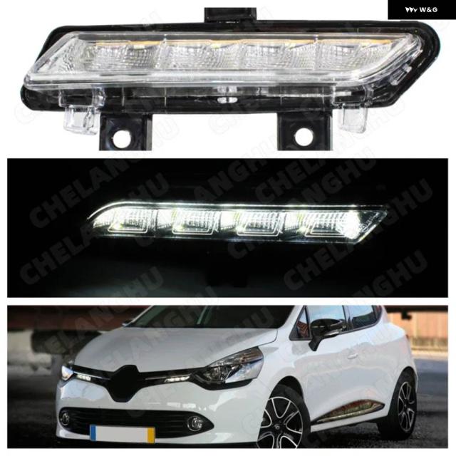 ルノーCLIO 2012 - 15 左側1ピース デイタイム ランニングライト スーパー 防水 DRL 266059493
