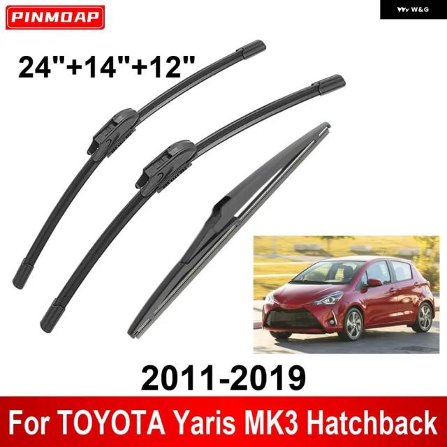 トヨタ YARIS MK3 ハッチうしろ側 2011-2019年用3平和条約車用 ワイパ 向こう正面後押し ワイパ 金モール 毛はらい オート付属品 2011年