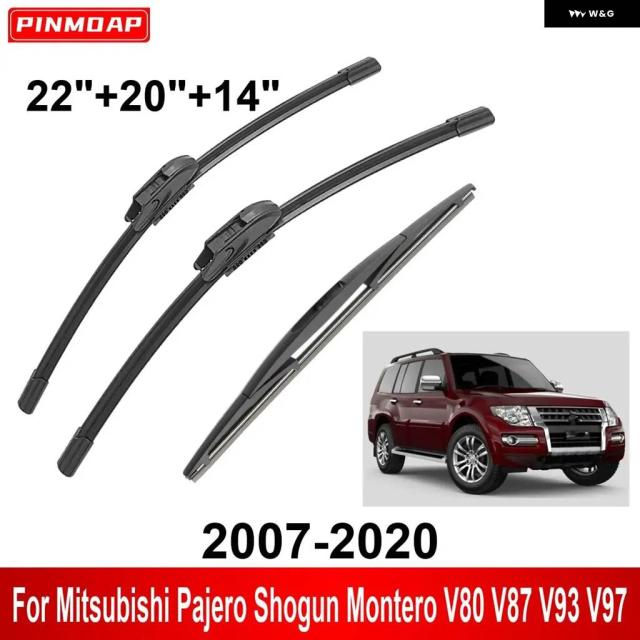 三菱 パジェロ ショーグン モンテロ 2007-2020 向こう正面 ワイパ 後押し ワイパ ブレードブラシオートアクセサリー 2007-2008 3平和条約
