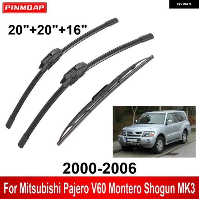 三菱 パジェロ V60 モンテロ ショーグンMK3 2000-2006年用3平和条約車用 ワイパ 向こう正面後押し ワイパ ブレードブラシ オート付属品