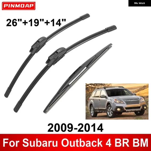 スバル アウトうしろ側用3平和条約車用 ワイパ 4 BR BM 2009-2014 向こう正面後押し ワイパ 金モール 毛はらい 四輪車付属品 2009 2010 2011