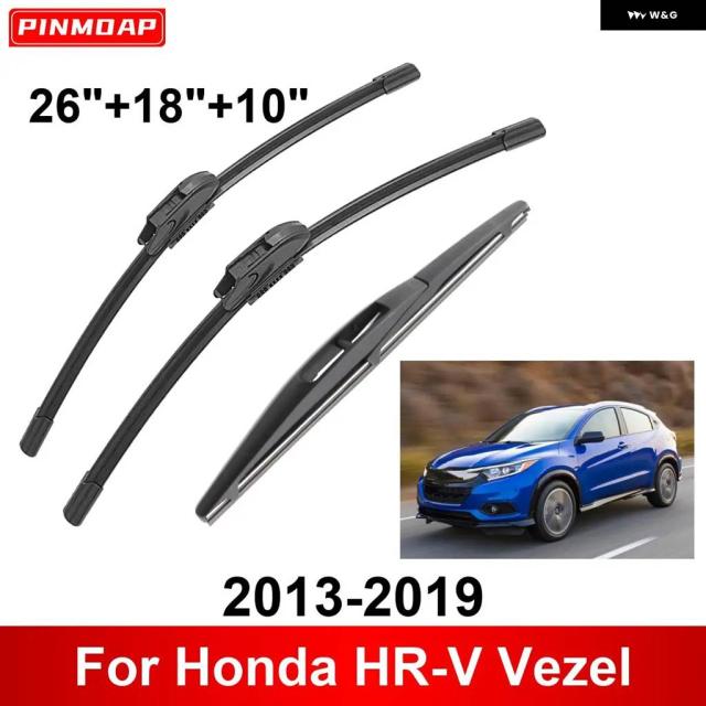 ホンダ HR-V ベゼル 3平和条約車用 ワイパ 2013-2019 向こう正面後押し ワイパ 金モール 毛はらい オート付属品 2013 - 16