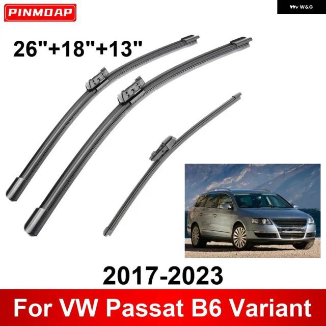 3平和条約車用 ワイパ フォルクスワーツ パサート B6 バリアント 2017-2023 向こう正面 ワイパ 金モール 毛はらい 四輪車付属品 2017 2018 2019