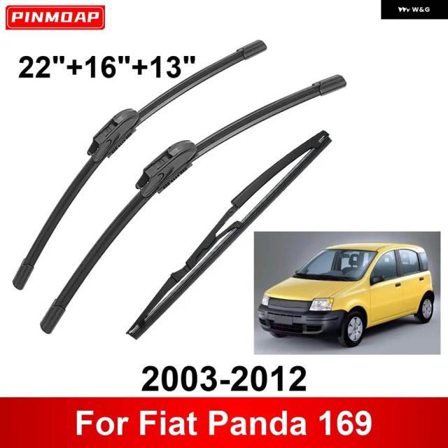 フィアットパンダ169 2003-2012用3平和条約車用 ワイパ 向こう正面後押し ワイパ ブレードブラシ オート付属品 2003-06