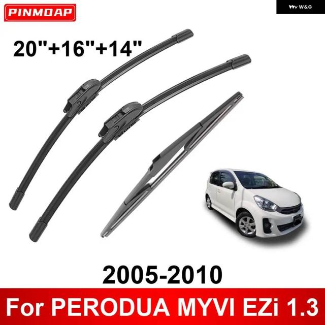ペロドゥア用3平和条約車用 ワイパ マイヴィ エジ 1.3 2005-2010 向こう正面後押し ワイパ ブレードブラシ 四輪車付属品 2005 - 08