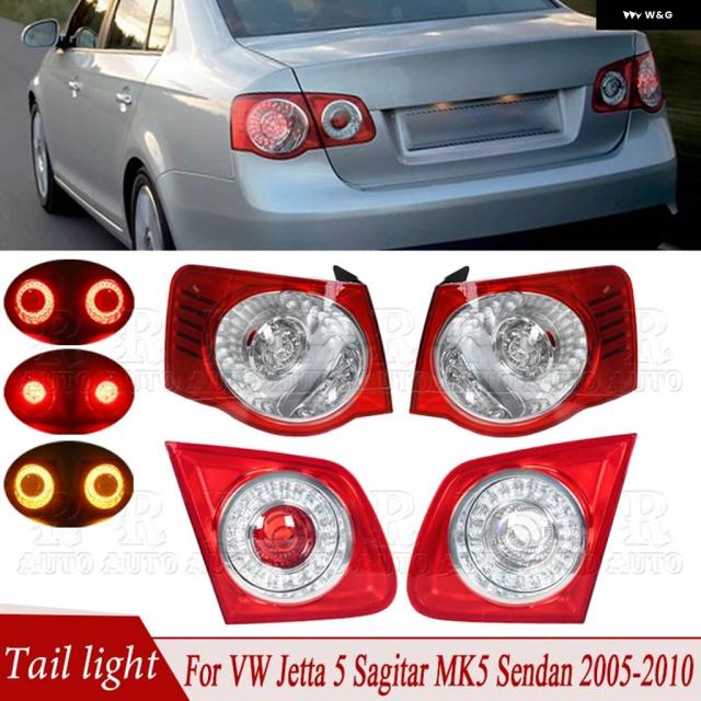 フォルクスワーゲン VW ジェッタ5 サジターMK5 センダン 2005-2019 2010 リア ストップブレーキ ランプ ウィンカーランプ LEDテールランプ アセンブリ