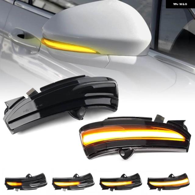 フォード モンデオ MK5 2014-2019 スモークレンズ LED サイドミラー ランプ アンバー サイドバック ダイナミックウィンカー ライト 2点