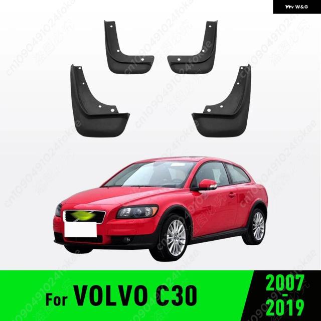 ペンキ塗り消印なし ボルボ C30 2007-2019年用 フェンダーマッド 下げ翼 かばい立てスプラッシュ 下げ翼 マッドガード 付属品