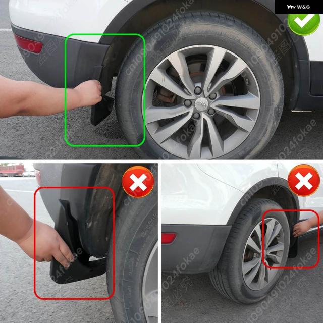ペンキ塗り消印なし ボルボ C30 2007-2019年用 フェンダーマッド 下げ翼 かばい立てスプラッシュ 下げ翼 マッドガード 付属品