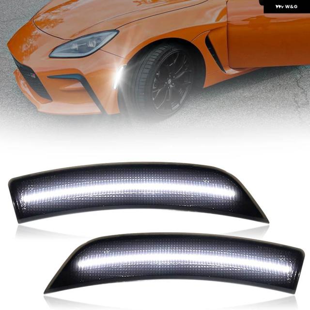 トヨタ GR86 ZN8 SUBARU BRZ ZD8 2022年 2023年 2024年 スモークレンズ 白色LEDフロントサイドマーカーランプ 2点