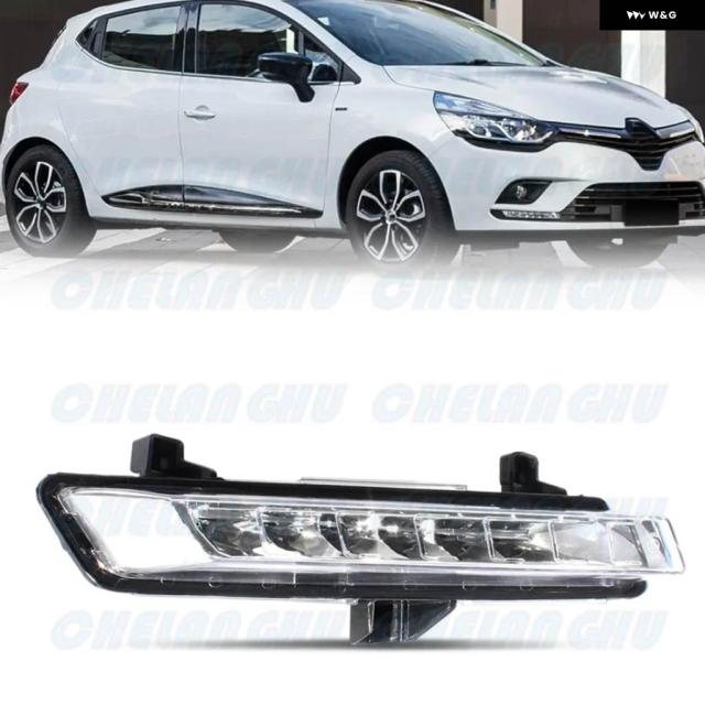 ルノーCLIO 2016 - 19 右側フロント バンパー リードDRL デイタイム ランニングライト ランプ266051034
