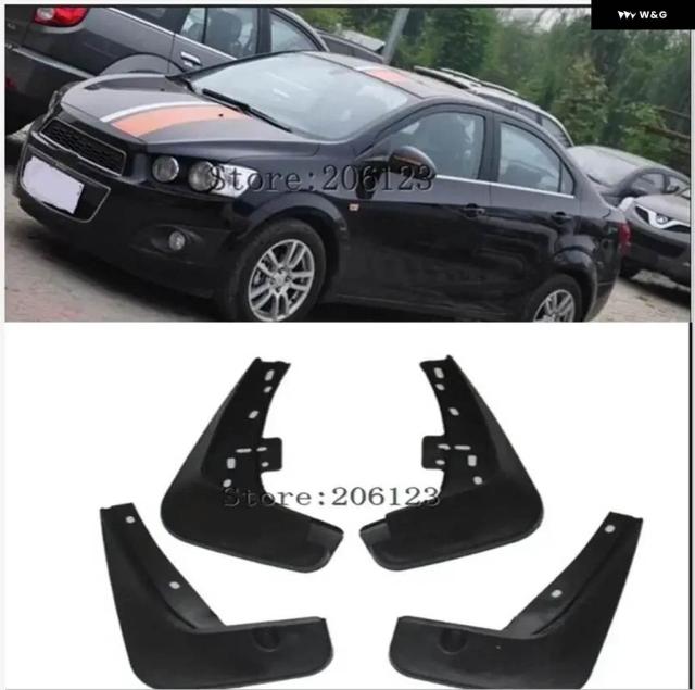 シボレー AVEO 2011年マッド フラップ - 14 マッド フラップ フロントリア マッド フラップ マッドガード