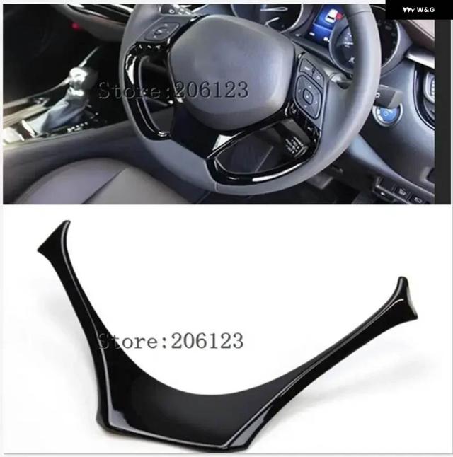 ABSブラックカー内 ステアリングホイール 装飾 カバー トヨタ C-HR CHR 2016年 2017年 18年 2019年 2020年 スタイリング
