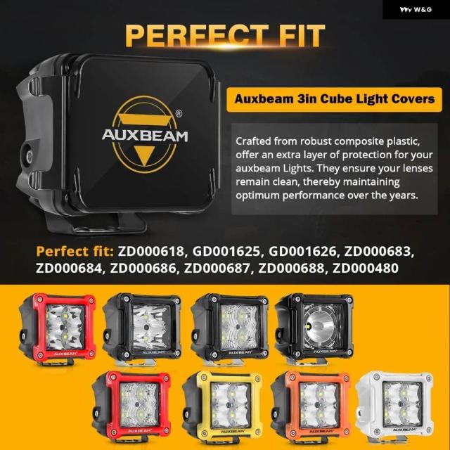 3インチLEDポッド作業灯黒カバー ダストカバー LED ドライビングライト 3インチ作業灯用シールドシェル_2