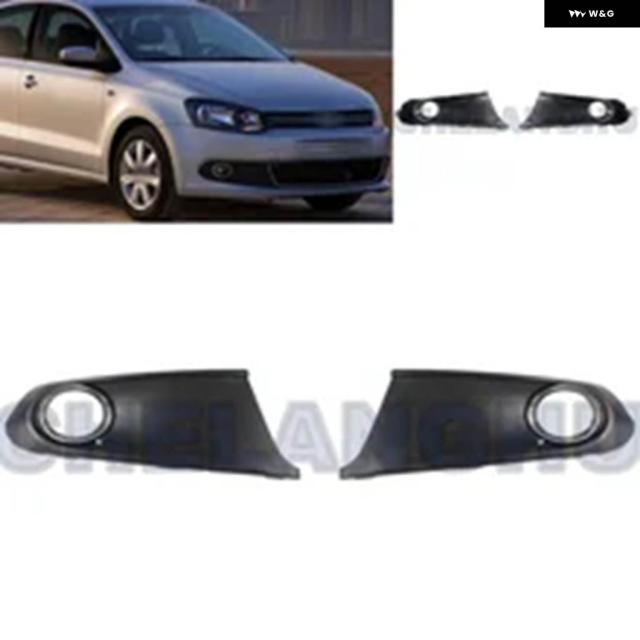 2010年型VWポロセダン用 - 15台2ピース左 右フロント フォグライト ランプ グリル カバー カーアクセサリー