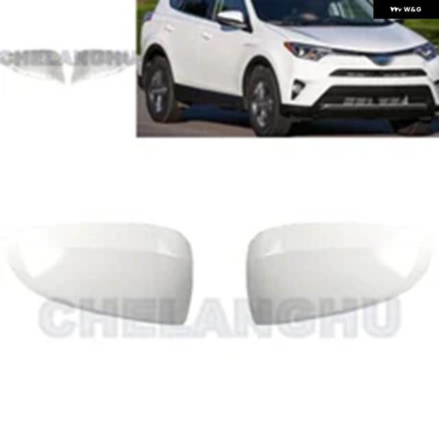 トヨタ RAV4 2013年モデルカーアクセサリー - 16ペア 左 右 パールホワイトミラー カバー キャップ 87945-42160-A0 87915-42160-C4